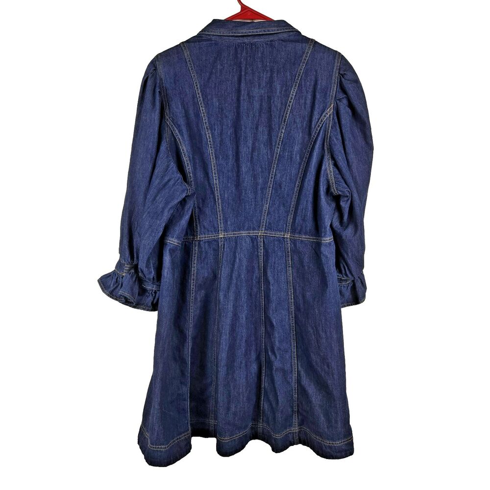 Anthropologie Women's Size 20W Denim Full Button Up Dress - Picture 7 of 8